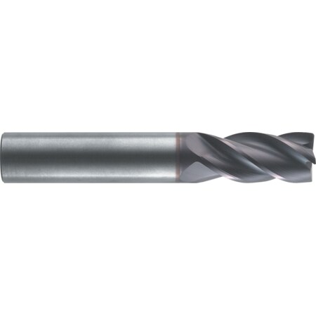 Robbjack 4mm Dia 4-Flute Metric End Mill Square End Mill 20mm LOC, 4mm Shank, 58mm OAL, 0.2mm Chamfer MNS-403-04